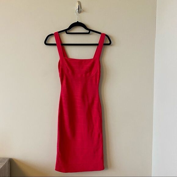 HERVE Leger “Valentine” Square Neck Bandage Dress - Picture 2 of 14